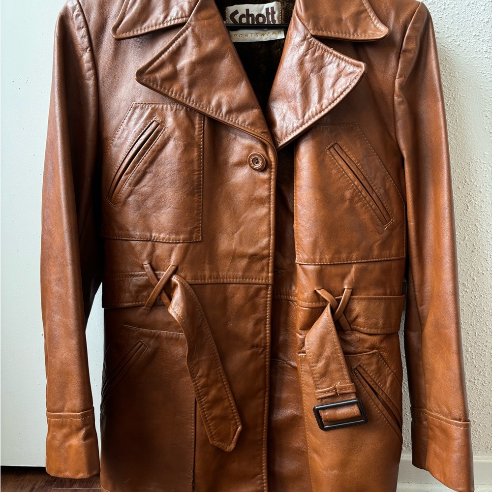Schott NYC Women's Brown Leather Jacket
